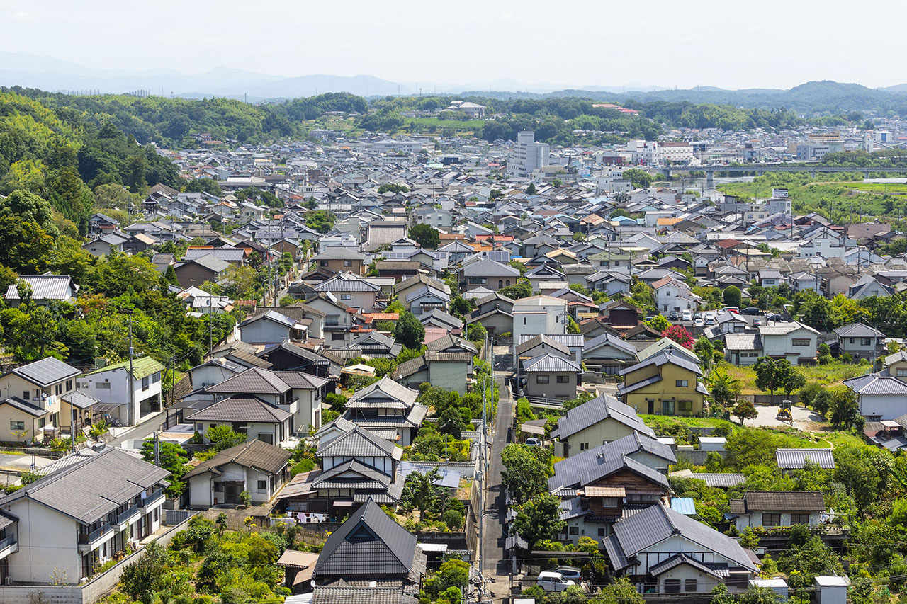 本丸から津山市 (2016)