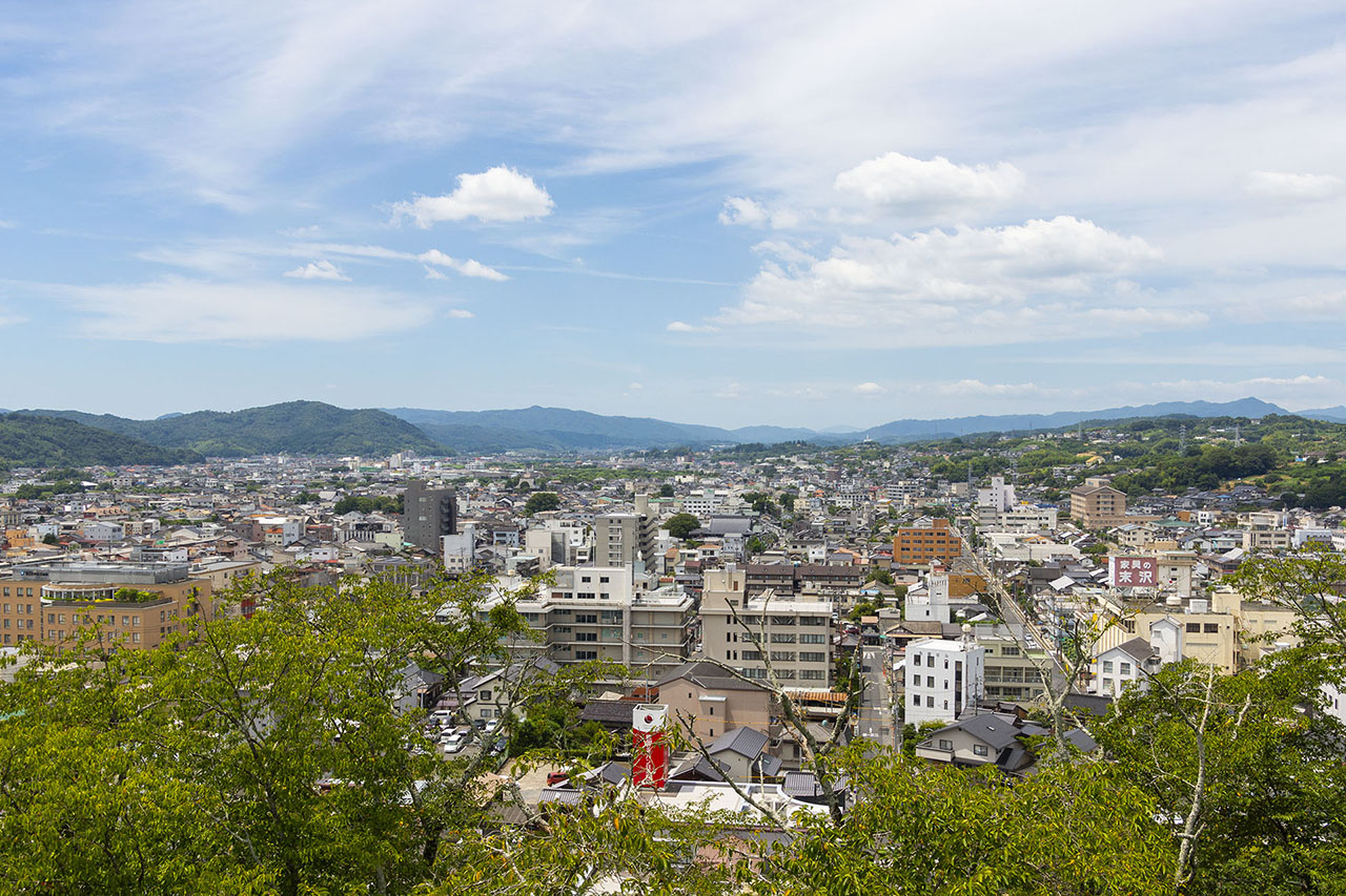 備中櫓から津山市 (2016)