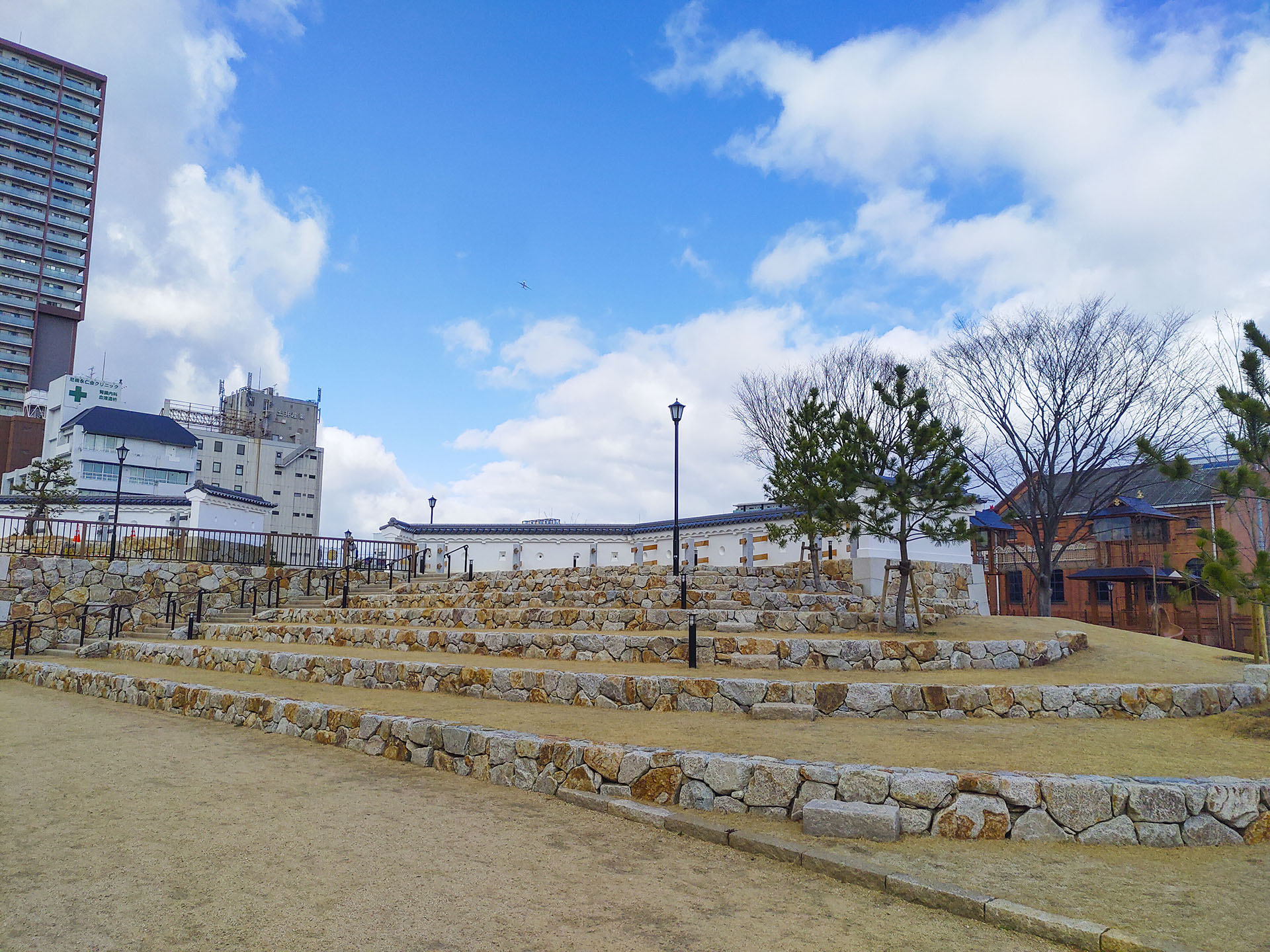 尼崎城 模擬石垣 (2020)
